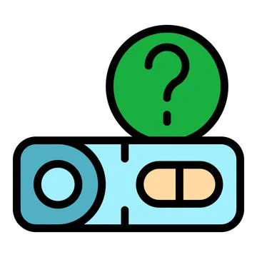 Question pregnant test icon vector flat Illustrazione stock