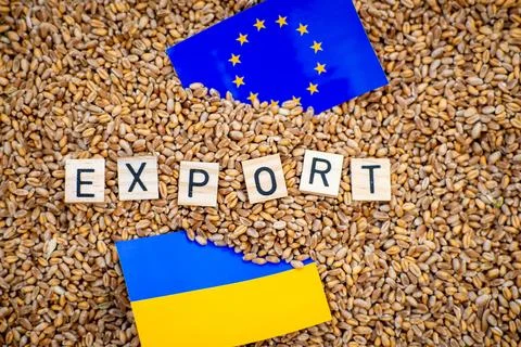 Question, problems of export of Ukrainian grain to the countries of the Eur.. Stock Photos