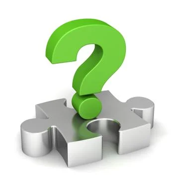 Question puzzle concept  3d illustration Stock Illustration