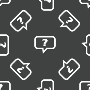 Question reply pattern Stock Illustration