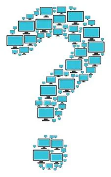 Question Shape of Computer Display Icons 스톡 일러스트