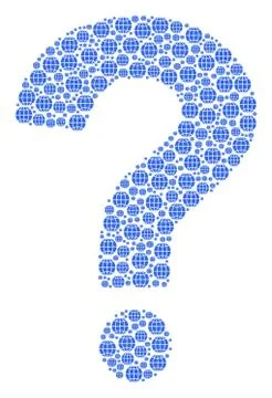 Question Shape of Globe Icons Stock Illustration