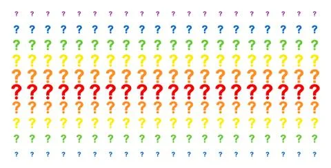 Question Shape Halftone Spectral Array Ilustración de archivo