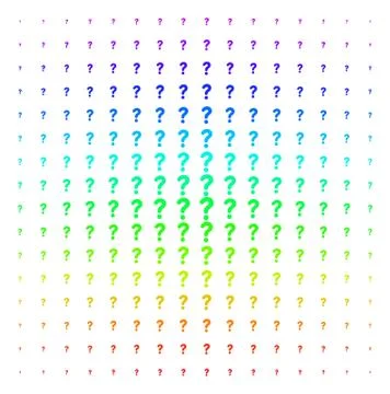 Question Shape halftone Spectral pattern Stockillustratie