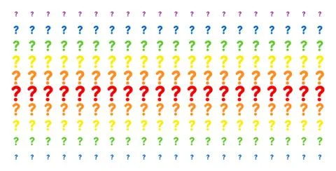 Question Shape Halftone Spectral Pattern Stock Illustration