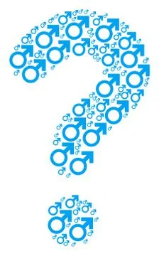 Question Shape of Mars Symbol Icons Illustrazione stock