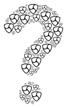 Question Shape of NEM Currency Icons Illustrazione stock