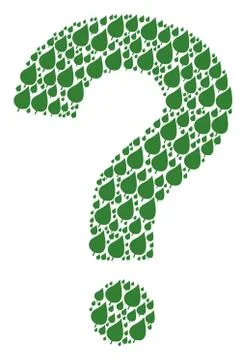 Question Shape of Plant Leaf Icons Illustrazione stock
