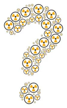 Question Shape of Radioactive Icons Stock Illustration