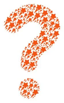 Question Shape of Starting Star Icons Stock Illustration