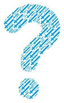 Question Shape of Sword Icons Stock Illustration