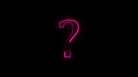 Question sign animation with black background. Stock Footage 301042938