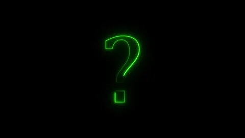 Question sign animation with black background. Stock Footage 301042949