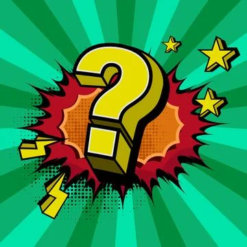 Question sign with comic book background vector Stock Illustration