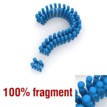 Question sign formed by men - crowds collection Illustrazione stock