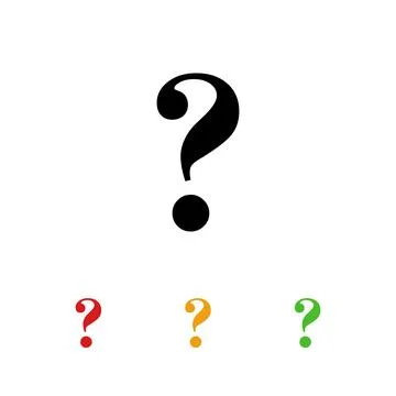 Question sign icon vector template Stock Illustration