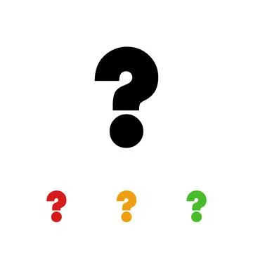 Question sign icon vector template Stock Illustration