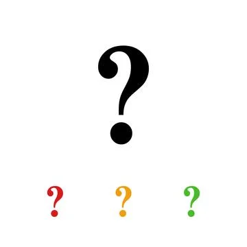 Question sign icon vector template Stock Illustration