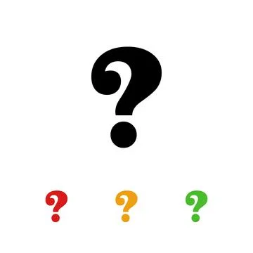 Question sign icon vector template Stock Illustration