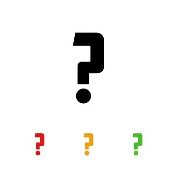 Question sign icon vector template Stock Illustration
