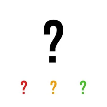 Question sign icon vector template Stock Illustration