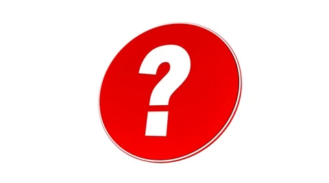 Question Sign (Loop with Matte) Video stock 1071428