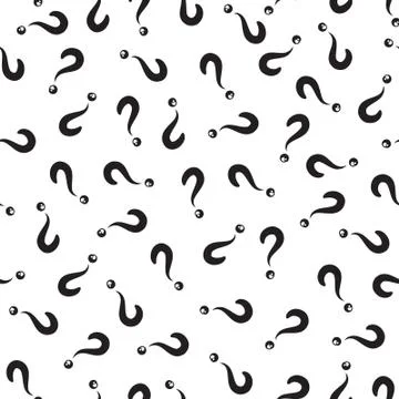 Question sign ornament. Exclamation mark seamless pattern 스톡 일러스트