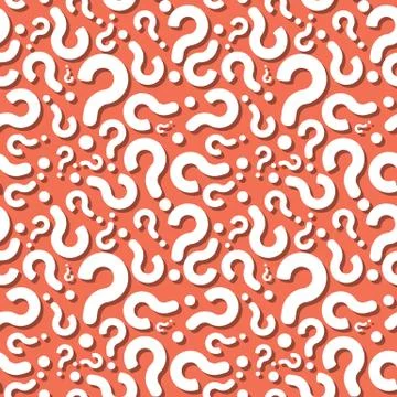 Question Sign Shadow Seamless Pattern Illustrazione stock