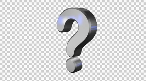 Question sign spinning alpha loop Stock Footage 55534577