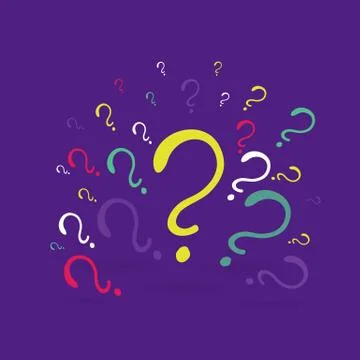Question signs composition for web and print decoration Stock Illustration