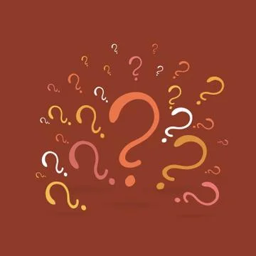 Question signs composition for web and print decoration Stock Illustration