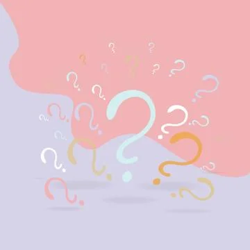 Question signs composition for web and print decoration Stock Illustration