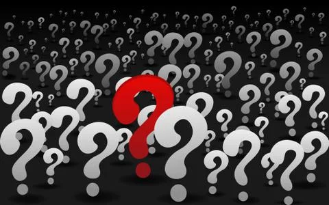 Question signs When word, FAQ  help. problem solve 스톡 일러스트
