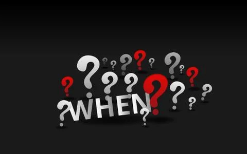 Question signs When word, FAQ  help. Stock Illustration