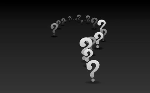 Question signs When word, FAQ  help. problem solve  realistic vector Illustrazione stock