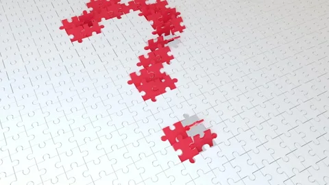 Question Solution Puzzle jigsaw cover close fixed solving problem business Stock Footage 273571892
