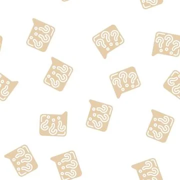 Question speak glyph vector seamless pattern Illustrazione stock