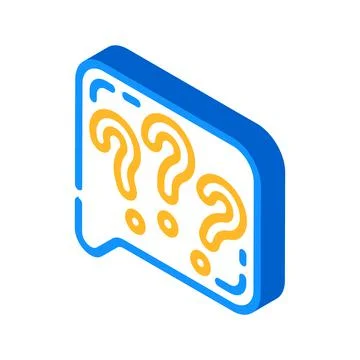 Question speak isometric icon vector illustration Stock Illustration