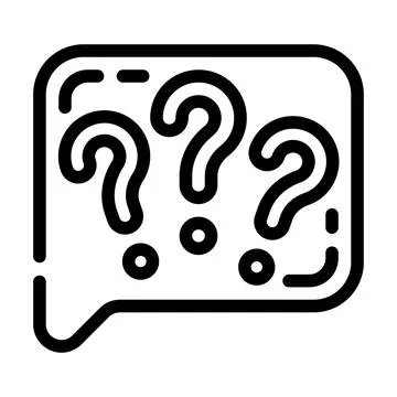 Question speak line icon vector illustration Stock Illustration