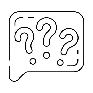 Question speak line icon vector illustration Illustration