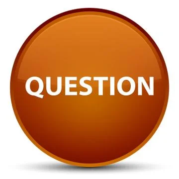 Question special brown round button Stock Illustration