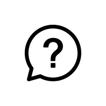 Question speech babble icon. Stock Illustration