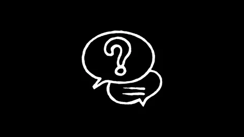 Question Speech Bubble Ask Icon Stock Footage 345593012