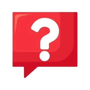 Question speech bubble flat illustration 스톡 일러스트