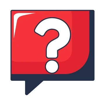 Question speech bubble flat illustration 스톡 일러스트