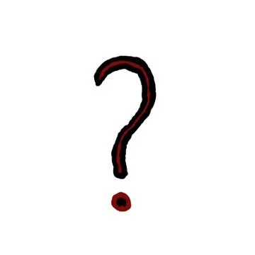 Question symbol icon on white. Illustrazione stock