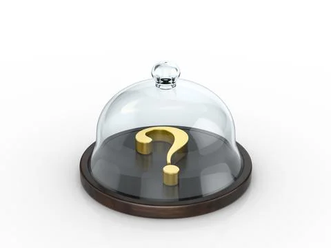 Question symbol under the dome Stock Illustration