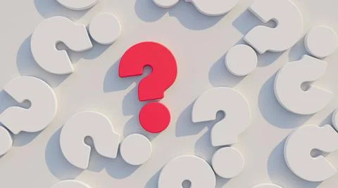 Question symbols lying on flat surface. Stock Illustration