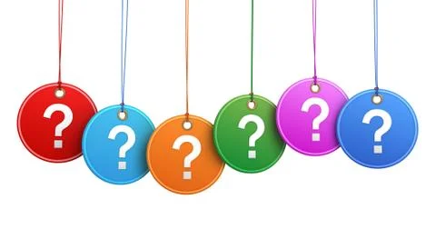 Question tags concept 3d illustration イラスト素材