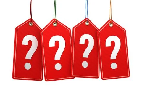 Question tags concept 3d illustration 库存插图